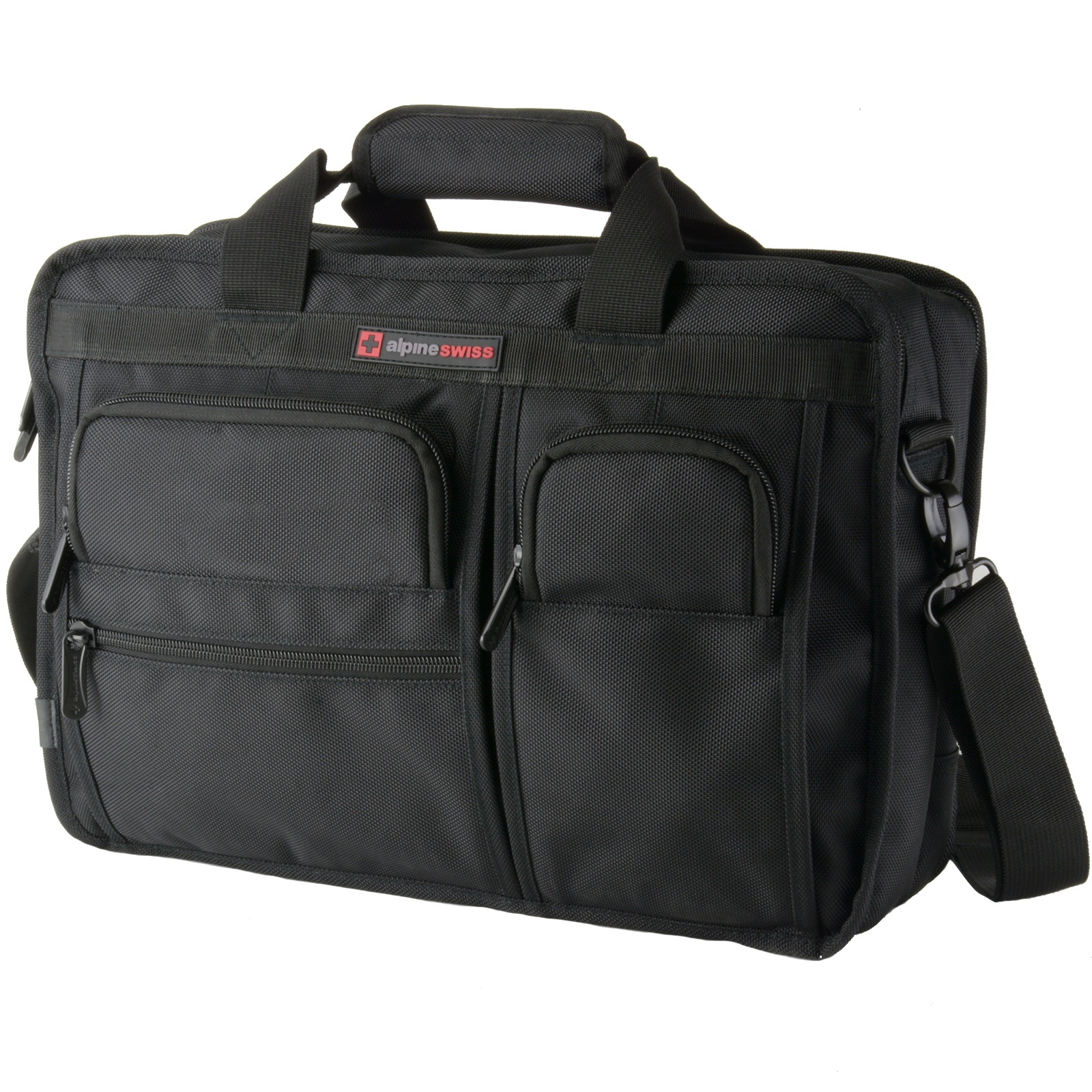 Alpine Swiss Conrad Messenger Bag 15.6 Inch Laptop Briefcase with